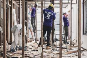 Mucking, gutting, and sanitizing in the USVI