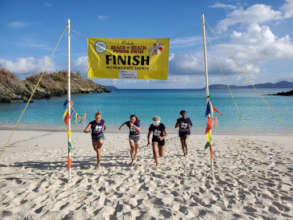 Volunteers helping at the "Beach to Beach" race