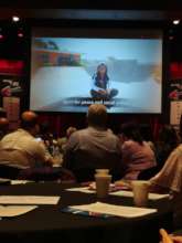 Nosipho on Stage at the Beyond Sport Awards