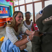 Angela Larkan with ECD participants