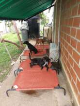 Chilling out on their new benches