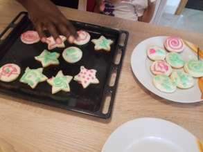 Baking holiday cookies