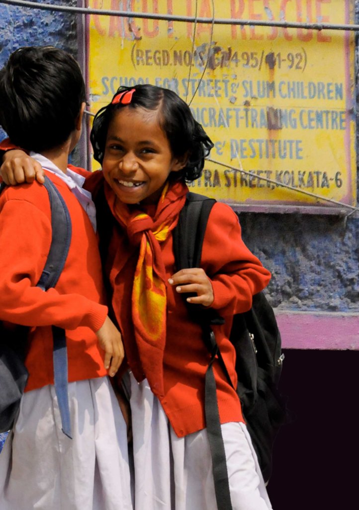 A new school for children in the slums of Calcutta
