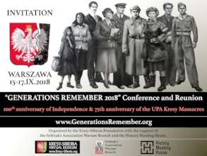 Invitation to Generations Remember 2018 Conference