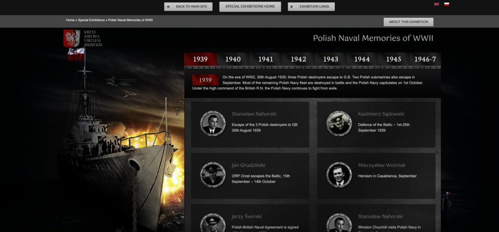 Landing Page for Polish Naval Memories of WW2