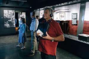 Participants visiting the Sybir Memorial Museum