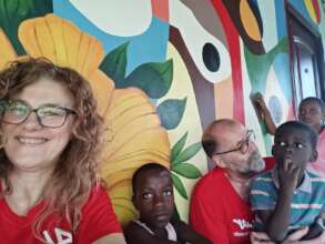 Volunteers arrived at the foster home