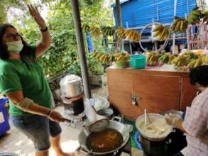 Cooking up the bananas!