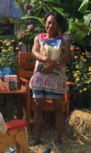 Joy is getting some rice to feed your family.
