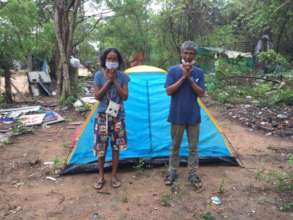 Thanks for a tent to sleep in given by Hemmingways