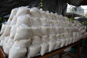 1 500kg of rice ready for families