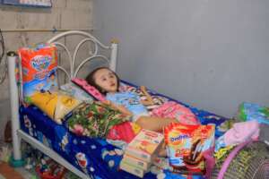 A girl with water on the brain