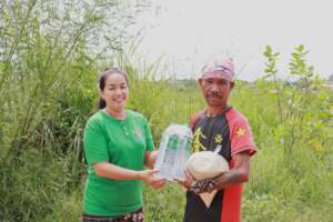 Delivering water and rice