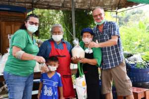 Families grateful for rice!