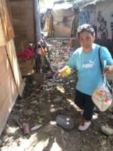 The walk into the slums.