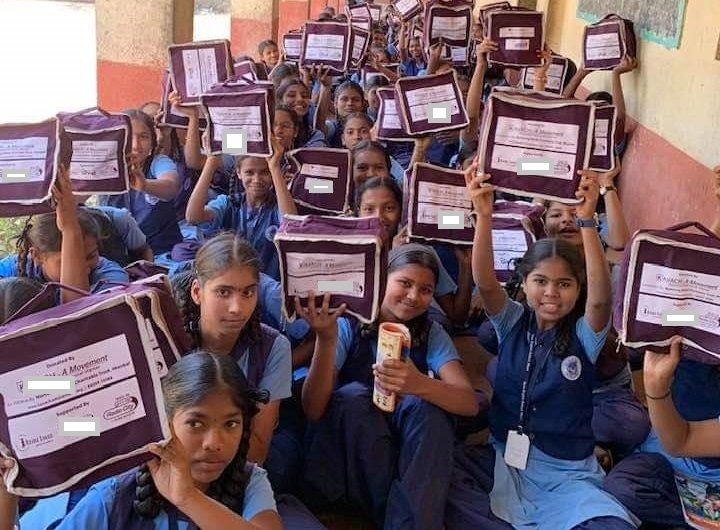 Menstrual hygiene kits gifted to adolescent girls
