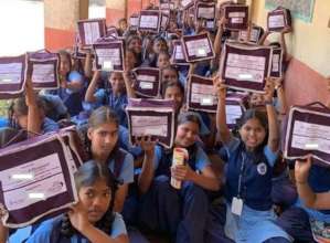 Menstrual hygiene kits gifted to adolescent girls