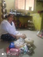 A single mother supported for groceries