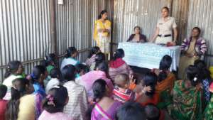 Motivational session by a police officer