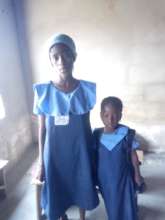 Deborah and Patricia in school uniforms