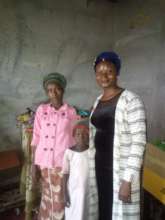 Deborah and Patricia with a project staff