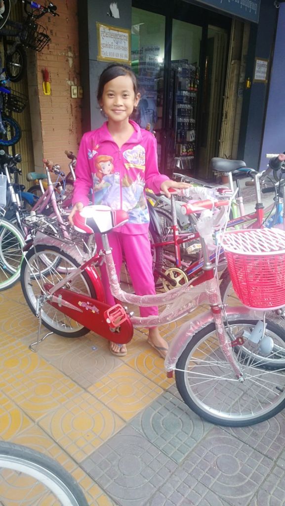 Rachana and her new bike.