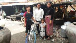 A child got a bike