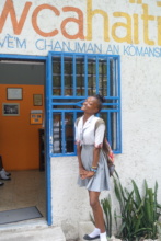 Cristelle at the YWCA Haiti Center