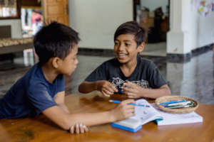 Street Kids learning in our Street Centre
