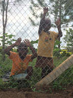 Margret watching Kathy's Kindergarten being built
