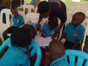 Children registering attendance