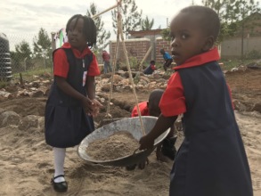 Taking turns & problem-solving with a sand pulley