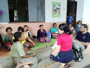 Discussions with affected families in the camp