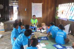 Volunteers help to educate on nutrition and WASH
