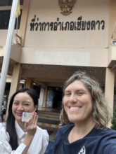 Ying getting her correct residency card