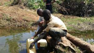 Spring water source maintainance for 300 in Uganda