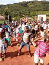 Children dancing at the Amaani Gabato program.