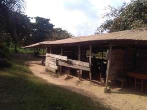 outside structure shows a rickety classroom
