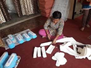 Sanitary pads production
