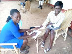 Doing exercises in pairs at Training on Cash Flows