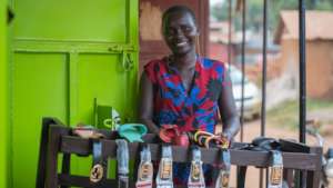 Innovator at her shoe stall