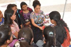 Vilma introduces teen participants to the product