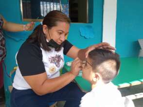 Face painting at the christmas event