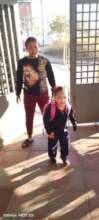 Hillary arriving to School with her mom