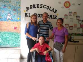 With Mom, School Principal and the Program Leader