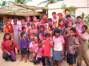 Children celebrating Holi Festival