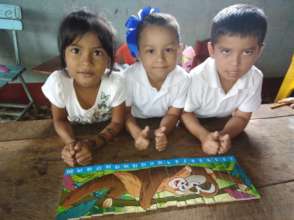 kids with some new materials