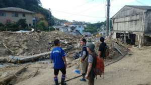 affected area visit in Kure, Hiroshima