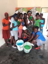 Skills Training for Young Women on soap making