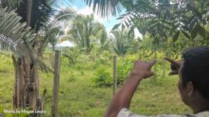Small scale livestock farmer from Medina Bank